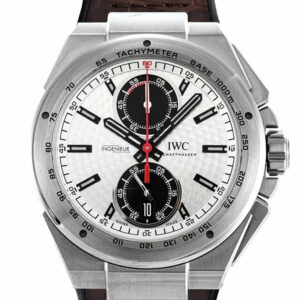 Iwc Ingenieur Silver Dial Chrono Leather Strap Automatic 45Mm Mens Watch Iw378505