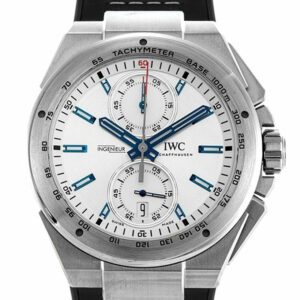 Iwc Ingenieur Chronograph Racer Silver Dial Rubber Strap 46Mm Mens Watch Iw378509