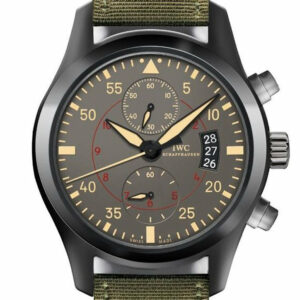 Iwc Pilots Anthracite Dial Chronograph Ceramic Titanium 46Mm Mens Watch Iw388002 Green