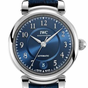 Iwc Da Vinci Blue Dial Automatic 36Mm Mens Leather Watch Iw458312