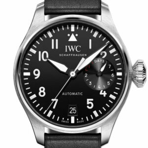 Iwc Big Pilot Black Dial Automatic 46Mm Mens Watch Iw500912 Silver