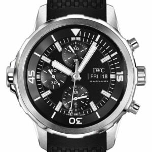 Iwc Aquatimer Chronogragh Black Dial On Strap Iw376803 Watch