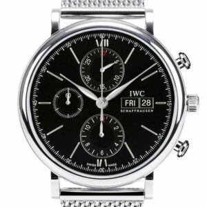 Iwc Portfonio Chronograph Automatic Black Dial Steel 42Mm Mens Watch Iw391010