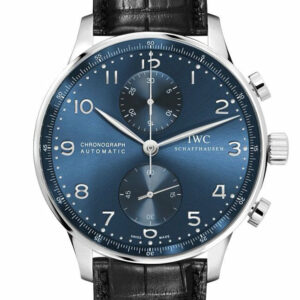 Iwc Portugieser Automatic Chronograph Blue Dial Mens Watch Iw371491