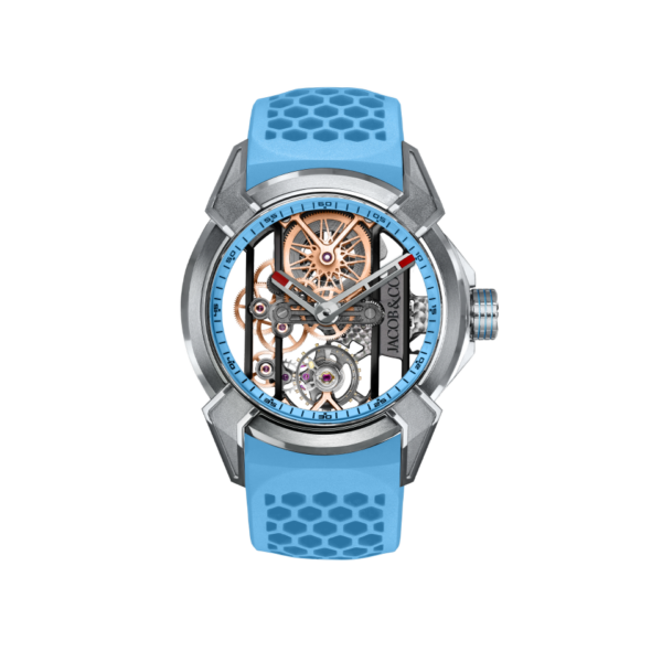 Hardy Brothers Jewellers Jacob & Co Epic X VI Titanium Sky Blue Watch EX110.20.AA.AJ.ABRUA