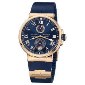 Ulysse Nardin, Marine Chronometer Manufacture 43mm Rose Gold Rubber Strap Watch, Ref. # 1186-126-3/61