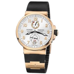 Ulysse Nardin, Marine Chronometer Manufacture 43mm Rose Gold Rubber Strap Watch, Ref. # 1186-126-3/63