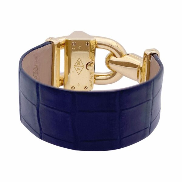 Montre Montre Van Cleef & Arpels "Cadenas" or jaune, diamants, cuir. 58 Facettes 33610