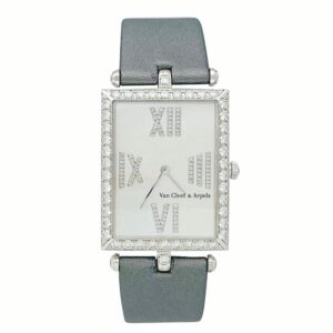 Montre Montre Van Cleef & Arpels, "Classique Arpels" en or blanc, diamants, nacre et satin. 58 Facettes 31451