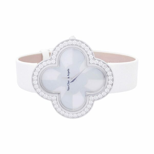 Montre Montre Van Cleef & Arpels, "Alhambra", or blanc, diamants. 58 Facettes 33313