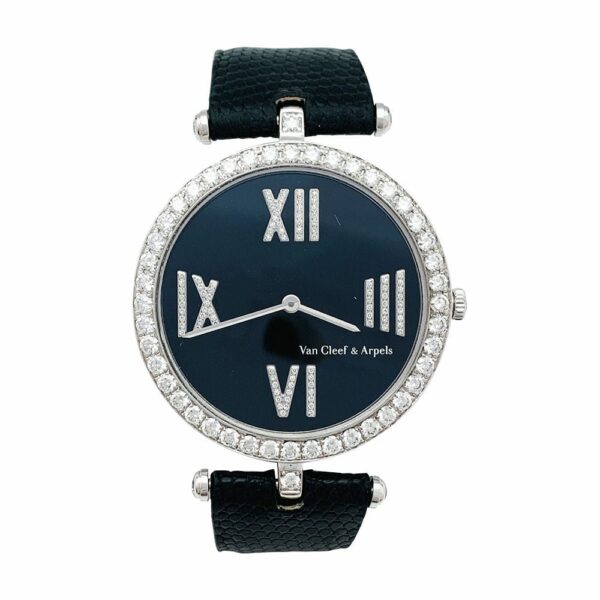 Montre Montre Van Cleef & Arpels "PA 49" en or blanc et diamants. 58 Facettes 30465