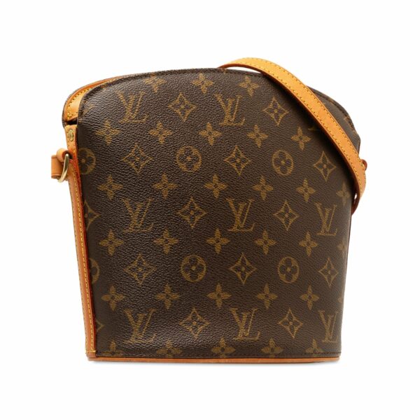 Brown LV Monogram Drouot Crossbody Bag - Image 2