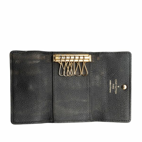 Black LV Monogram Empreinte 6 Key Holder - Image 5