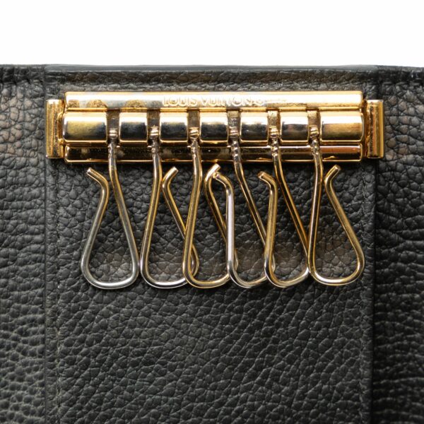 Black LV Monogram Empreinte 6 Key Holder - Image 8