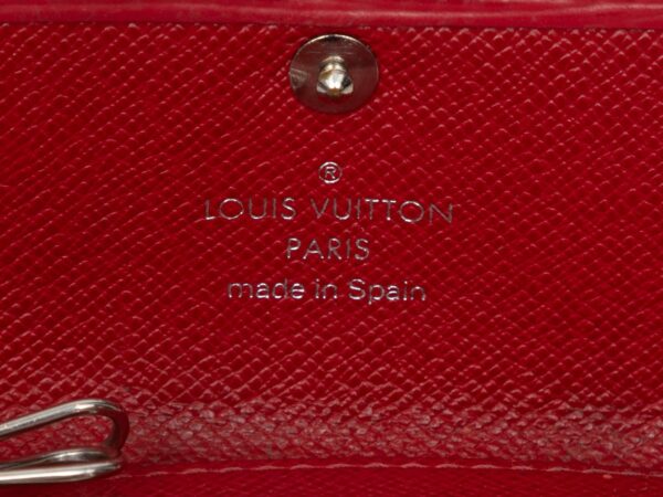 Red LV Epi Leather Key Holder - Image 4