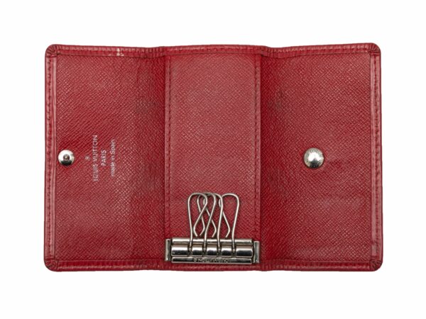 Red LV Epi Leather Key Holder - Image 3