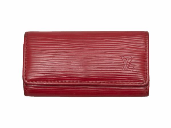 Red LV Epi Leather Key Holder