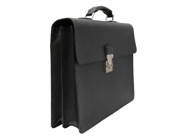 Black LV Leather Briefcase - Image 2