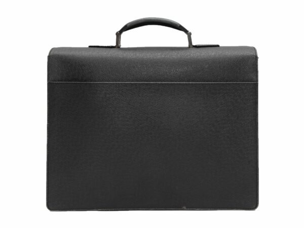 Black LV Leather Briefcase - Image 3