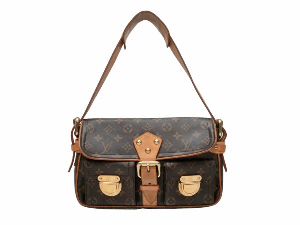 Brown LV Monogram Hudson PM Bag