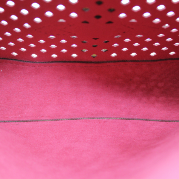 LV Saumur Monagram Perforated Clutch - Image 14