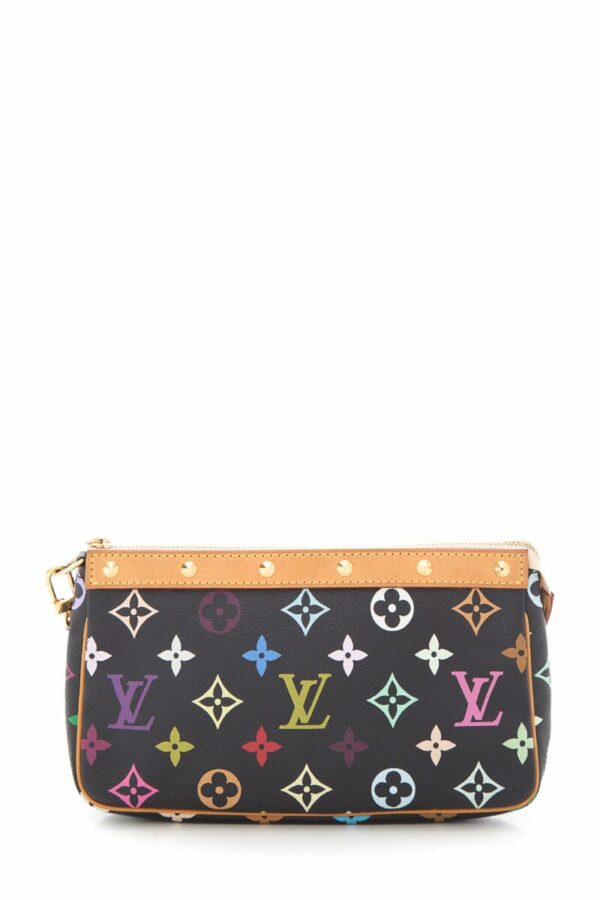 LV X Takasgi Murakami 2003 Multicolor Canvas Monogram Pochette - Image 7