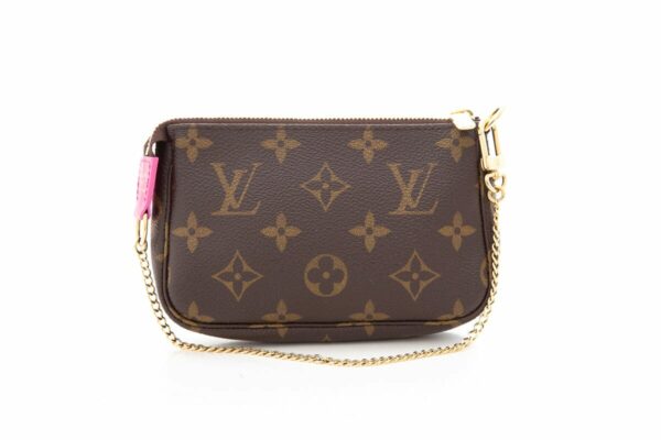 LV Brown Canvas Monogram & Multicolor Holiday Pochette - Image 2