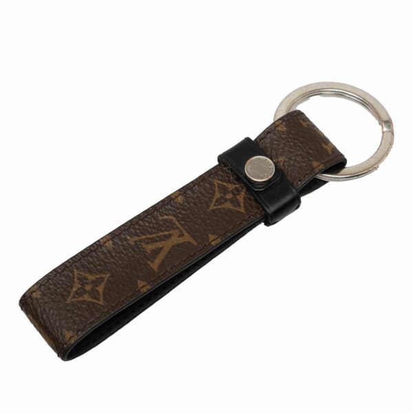 Brown LV Monogram Dragonne Key Chain - Image 2