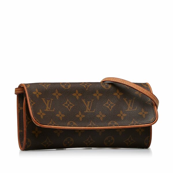 Brown LV Monogram Pochette Twin GM Crossbody Bag - Image 2