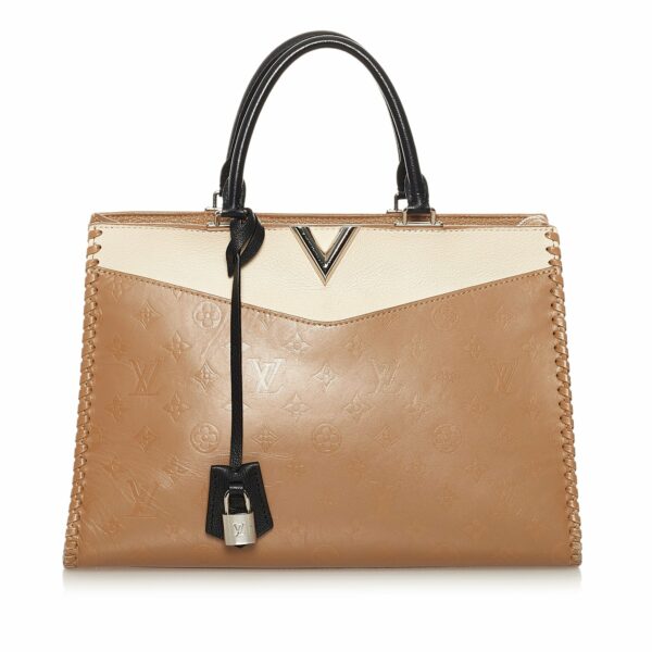 Tan LV Monogram Cuir Plume Very Zipped