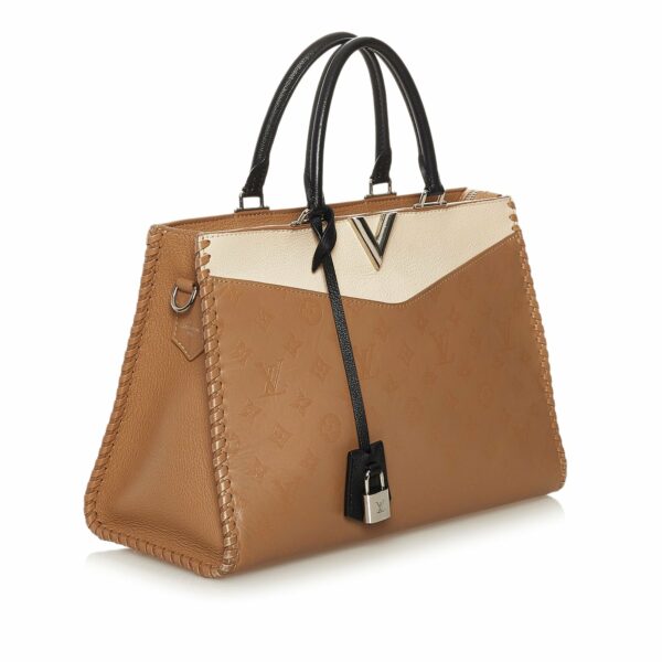 Tan LV Monogram Cuir Plume Very Zipped - Image 2