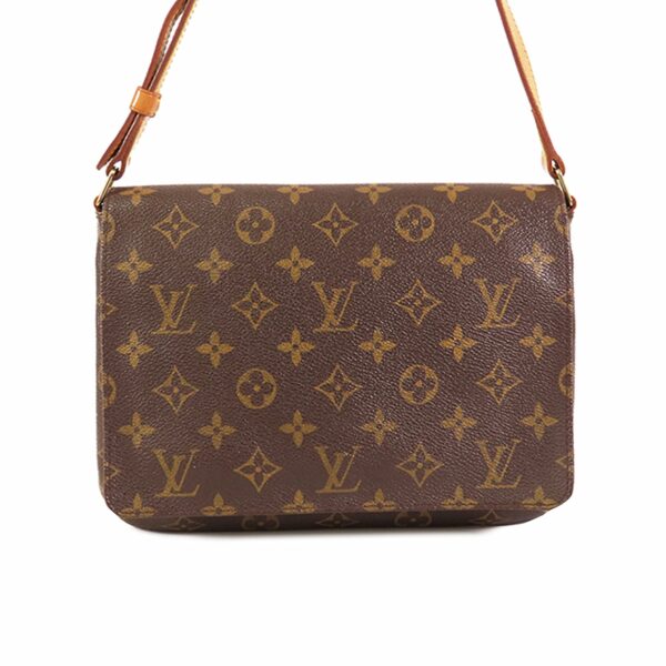 Brown LV Monogram Musette Tango Long Strap Crossbody Bag