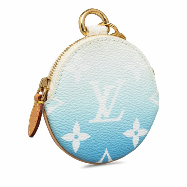 Blue LV Monogram Giant By The Pool Multi Pochette Lanyard Key Holder Coin Pouch - Image 2