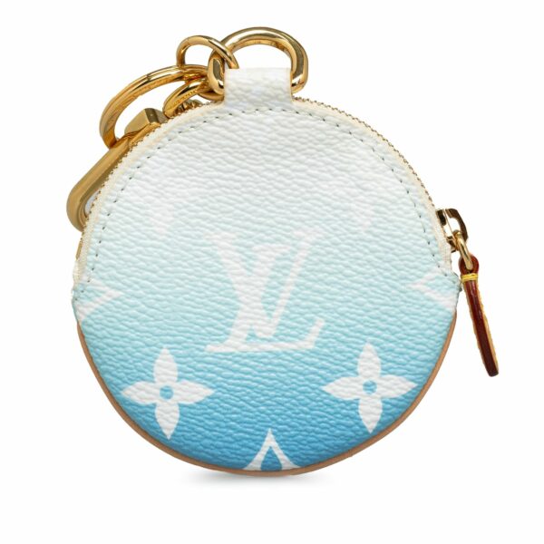 Blue LV Monogram Giant By The Pool Multi Pochette Lanyard Key Holder Coin Pouch - Image 3