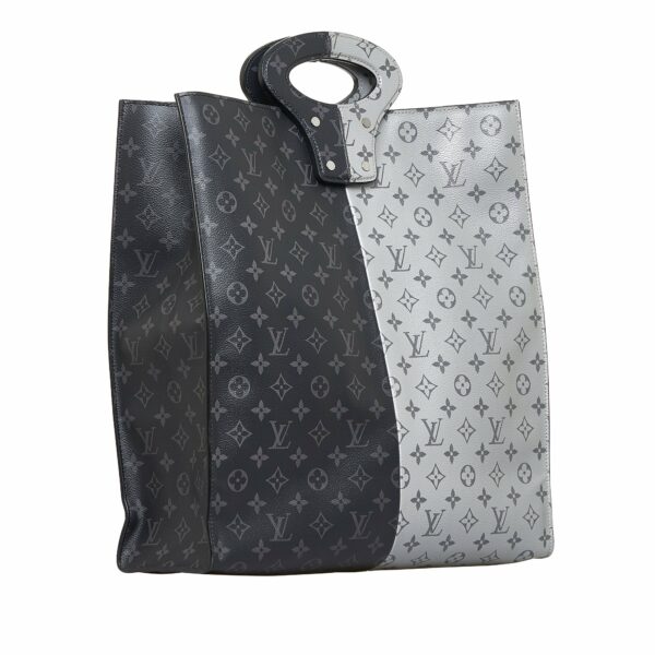 Black LV Split Monogram Eclipse North South Tote