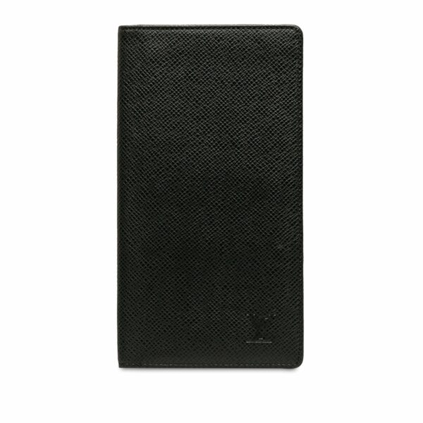 Black LV Taiga Brazza Wallet