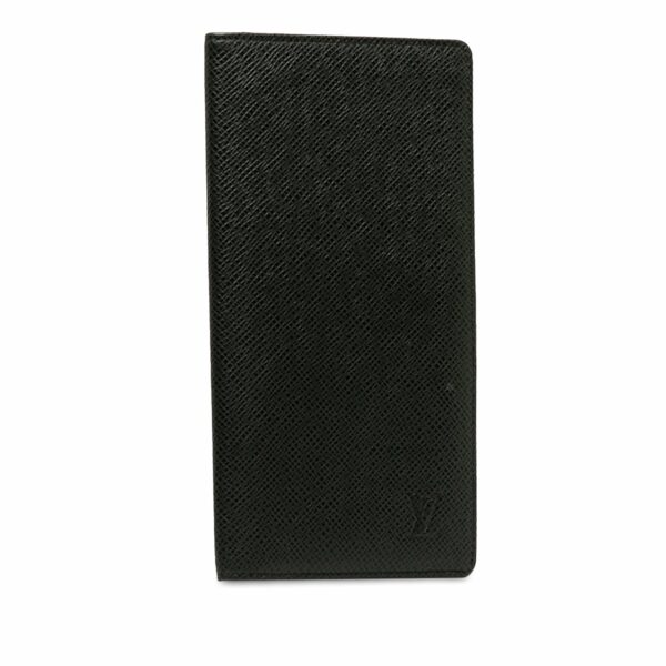 Black LV Taiga Brazza Wallet - Image 2