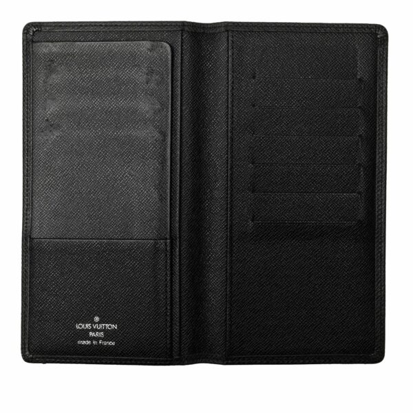 Black LV Taiga Brazza Wallet - Image 5