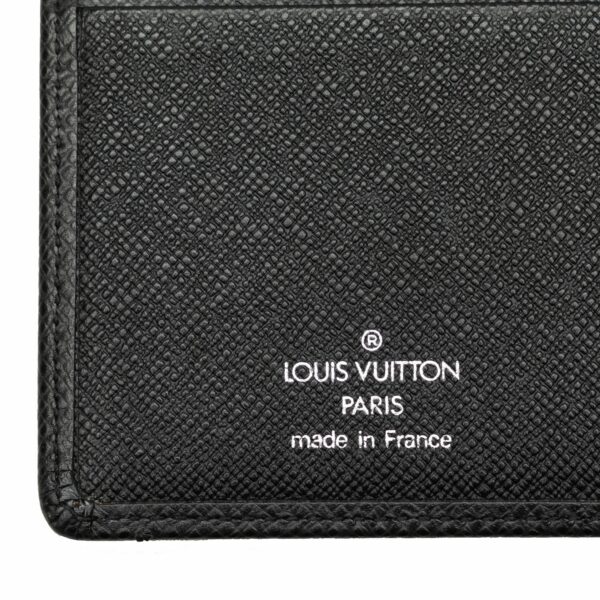 Black LV Taiga Brazza Wallet - Image 7