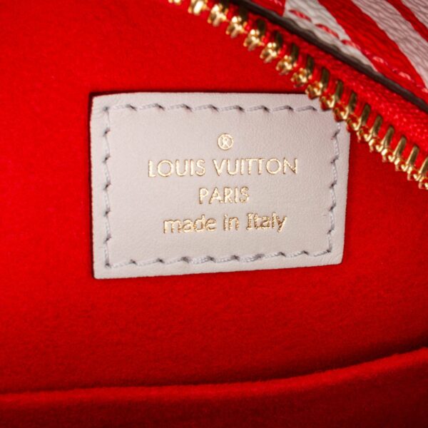 Red LV Monogram Giant Crafty Boite Chapeau Souple PM Crossbody Bag - Image 6