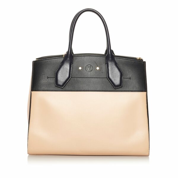 Tan LV City Steamer MM Satchel - Image 3