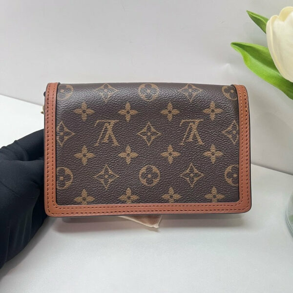 LV Dauphine Shoulder Bag Reverse Monogram Canvas Mini - Image 2