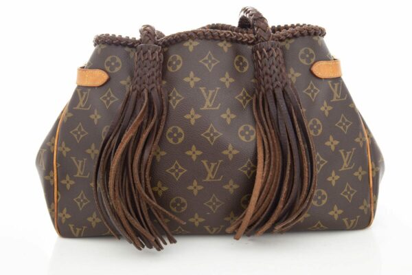 LV Brown Canvas Monogram Revamped Fringe Handbag - Image 4