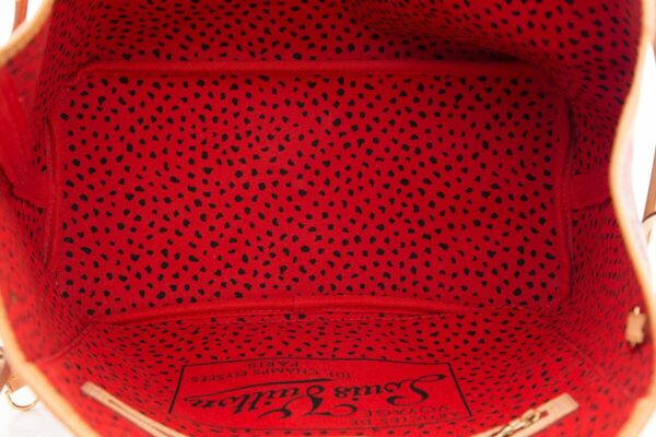 LV Brown & Red Yayoi Kusama Neverfull Handbag - Image 5