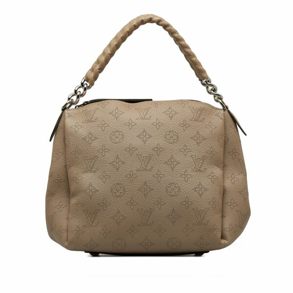 Beige LV Monogram Mahina Babylone Chain BB Satchel