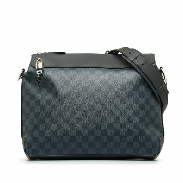 Blue LV Damier Cobalt Greenwich Messenger Crossbody Bag