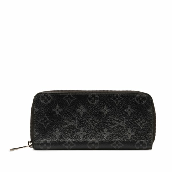 Black LV Monogram Eclipse Zippy Wallet