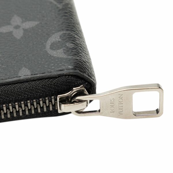 Black LV Monogram Eclipse Zippy Wallet - Image 10