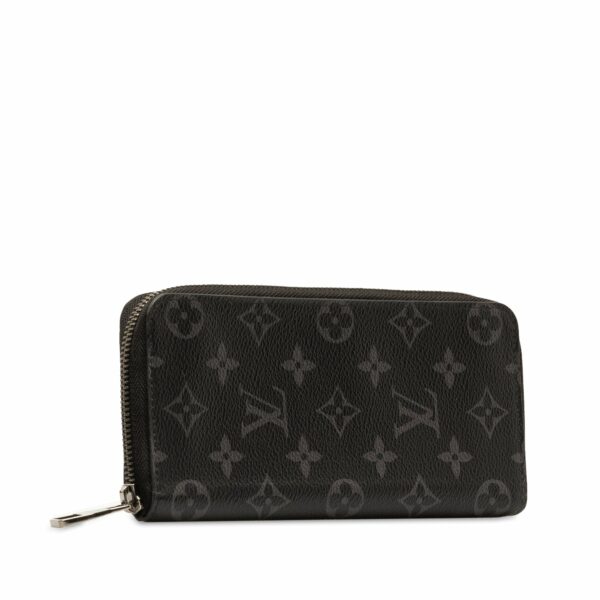 Black LV Monogram Eclipse Zippy Wallet - Image 2