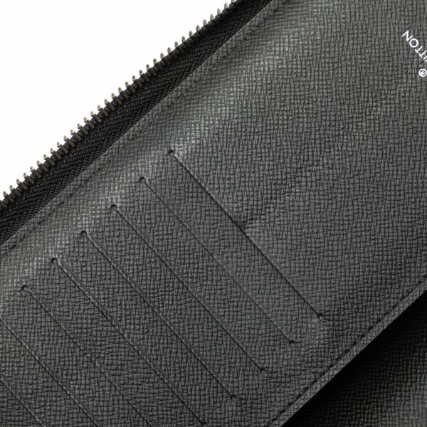 Black LV Monogram Eclipse Zippy Wallet - Image 9